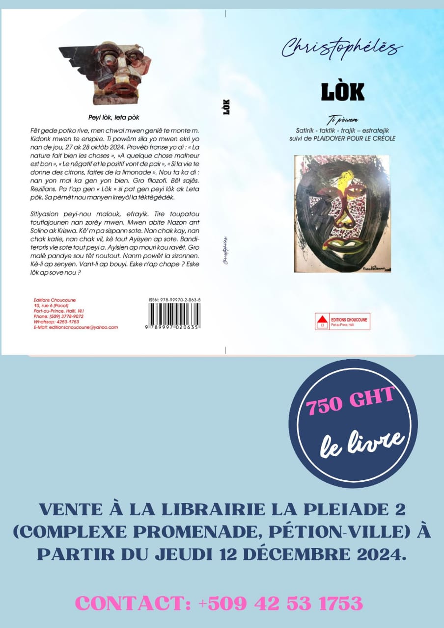 Le poète Christophelès se livre au temps de «peyi lòk»
